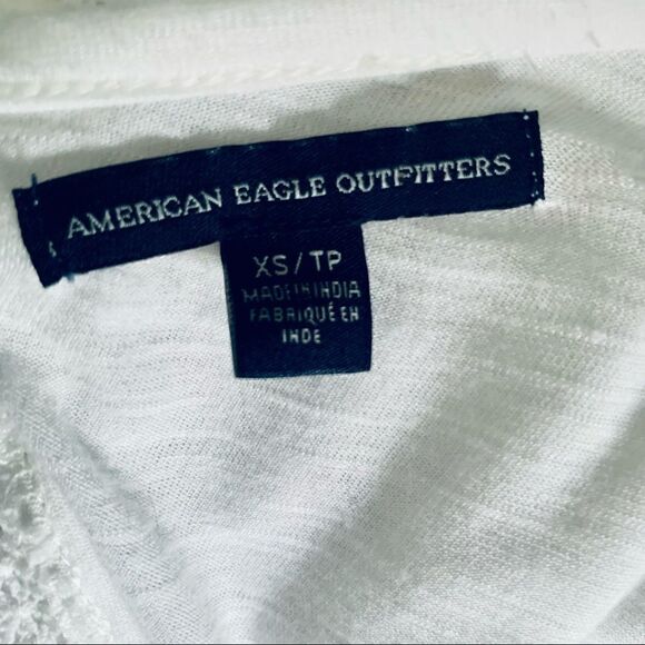 American Eagle Crochet Lace Open Back Top Size XS - Picture 8 of 9